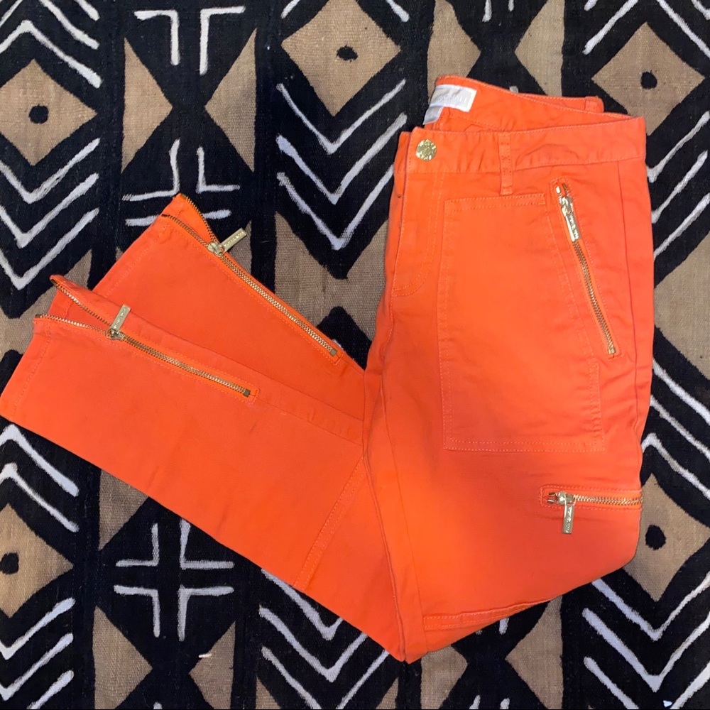 Michael Kors Orange Jeans zipper